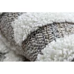 tepih MAROC P655 labirintus, görög siva / bijela Rojt Berber shaggy 160x220 cm