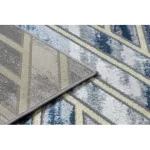 Modern DE LUXE 460 Vonalak - tamnoplava / arany 120x170 cm tepih