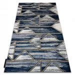 Modern DE LUXE 462 Geometriai - tamnoplava / arany 140x190 cm tepih