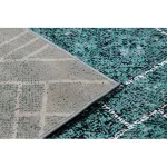 Modern DE LUXE 626 geometriai, gyémánt - siva / zelena 140x190 cm tepih