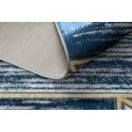 Modern DE LUXE 462 Geometriai - tamnoplava / arany 160x220 cm tepih