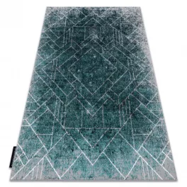   Modern DE LUXE 626 geometriai, gyémánt - siva / zelena 160x220 cm tepih