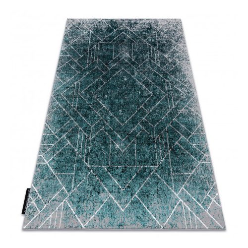 Modern DE LUXE 626 geometriai, gyémánt - siva / zelena 160x220 cm tepih