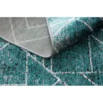 Modern DE LUXE 626 geometriai, gyémánt - siva / zelena 160x220 cm tepih