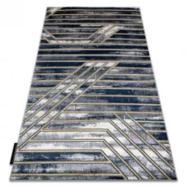   Modern DE LUXE 460 Vonalak - tamnoplava / arany 180x270 cm tepih
