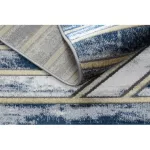 Modern DE LUXE 460 Vonalak - tamnoplava / arany 180x270 cm tepih