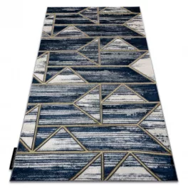   Modern DE LUXE 462 Geometriai - tamnoplava / arany 180x270 cm tepih