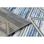 Modern DE LUXE 462 Geometriai - tamnoplava / arany 180x270 cm tepih