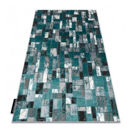 Modern DE LUXE 6768 Geometriai - zelena / antracit 120x170 cm tepih