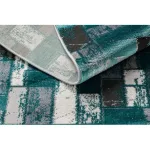 Modern DE LUXE 6768 Geometriai - zelena / antracit 120x170 cm tepih