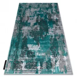   Modern DE LUXE 6827 Absztrakcija - Structural, vintage zelena / siva 120x170 cm tepih