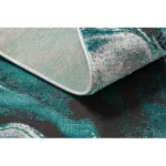 Modern DE LUXE 622 Absztrakcija - zelena / antracit 140x190 cm tepih