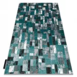 Modern DE LUXE 6768 Geometriai - zelena / antracit 180x270 cm tepih