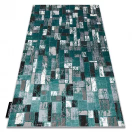   Modern DE LUXE 6768 Geometriai - zelena / antracit 180x270 cm tepih