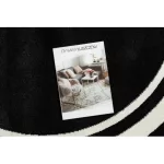  HAMPTON tepih Border krug okvir crni kotač 200 cm