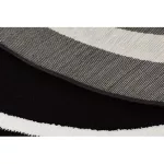  HAMPTON tepih Border krug okvir crni kotač 200 cm