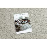 tepih BERBER 9000 square krem Rojt shaggy 120x120 cm