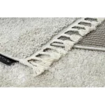 tepih BERBER 9000 square krem Rojt shaggy 120x120 cm
