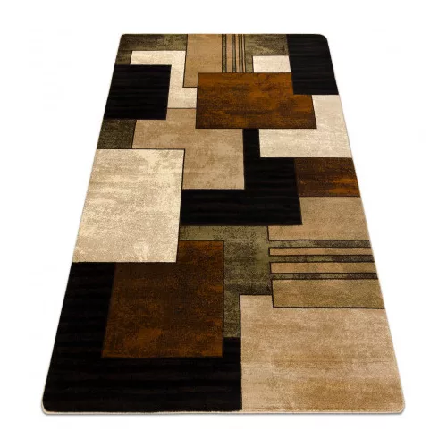  Kraljevski tepih 5367 Geometrijski 3D - crno/smeđi 250x350 cm