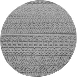 Ay. Helix modern okrugli tepih 160 x 160 cm 2202 srebrni