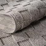 Ay. Helix modern okrugli tepih 200 x 200 cm 2203 srebrni