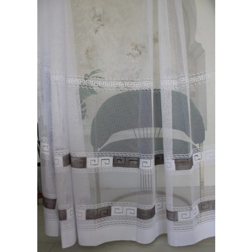  Gotova zavjesa grčkog siveg uzorka 300x250cm