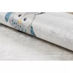 BAMBINO 1161 mosható tepih Baglyok gyerekeknek csúszásgátló - szürke 140x190 cm