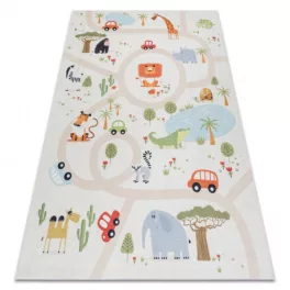   BAMBINO 1165 mosható tepih Állatkert gyerekeknek csúszásgátló - bézs 140x190 cm