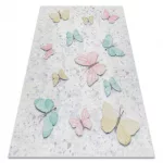 BAMBINO 1610 mosható tepih Pillangók gyerekeknek csúszásgátló - krém 140x190 cm