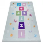 BAMBINO 1075 mosható tepih komló, számok gyerekeknek csúszásgátló - zöld 80x150 cm