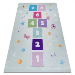   BAMBINO 1075 mosható tepih komló, számok gyerekeknek csúszásgátló - zöld 80x150 cm