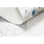 BAMBINO 1161 mosható tepih Baglyok gyerekeknek csúszásgátló - szürke 80x150 cm