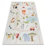 BAMBINO 1165 mosható tepih Állatkert gyerekeknek csúszásgátló - bézs 80x150 cm