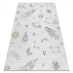 BAMBINO 1278 mosható tepih tér űrrakéta gyerekeknek csúszásgátló - krém 80x150 cm