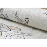 BAMBINO 1278 mosható tepih tér űrrakéta gyerekeknek csúszásgátló - krém 80x150 cm
