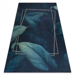   ANDRE 1170 mosható tepih listovi, geometriai csúszásgátló - plava 80x150 cm