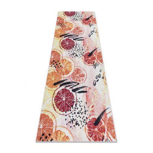  Kab. ANDRE 1270 perivi tepih narančasti, kuhinja protuklizna - ružičasta 80x200 cm