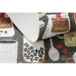  Kab. ANDRE 1297 perivi tepih Šalica, kava. za kuhinju. protuklizna - smeđa 80x200 cm