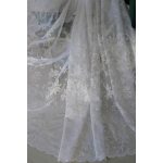  TRD. Gotova zavjesa Amelia bijeli uzorak cvijeta ljiljana 200x160cm