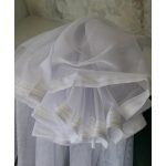  TRD. Gotova zavjesa Amelia bijela moderna prugasta s uzorkom 300x160cm