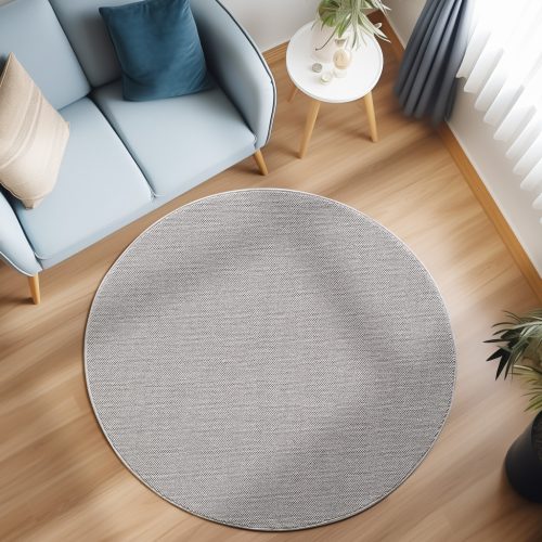  Ay. LOOM 4300 160 x 160 cm srebrni moderni okrugli tepih