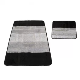    Kupaonski tepih Montana 04N crni 2-dijelni set (50cmx80cm+40x50cm)