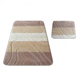   Dvodijelni kupaonski set Montana 05 bež (50 cm x 80 cm i 40 cm x 50 cm) tepih