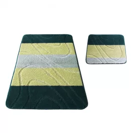    Komplet łazienkowy Montana 05 Green Komplet (50 cm x 80 cm i 40 cm x 50 cm) tepih