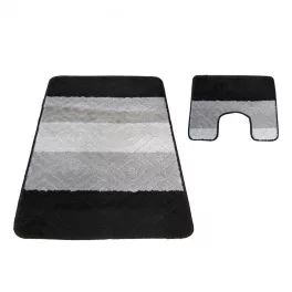    Kupaonski tepih Montana 03N crni 2-dijelni set (50cmx80cm+40x50cm)
