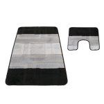  Kupaonski tepih Montana 04N crni 2-dijelni set (50cmx80cm+40x50cm)