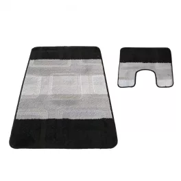    Kupaonski tepih Montana 04N crni 2-dijelni set (50cmx80cm+40x50cm)