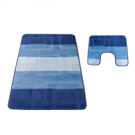   Kupaonski tepih Montana 04N plavi 2-dijelni set (50cmx80cm+40x50cm)