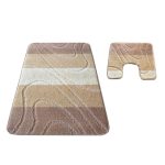  Dy. Montana 2-dijelni kupaonski set 05 bež (50 cm x 80 cm i 40 cm x 50 cm) tepih