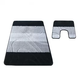    Dy. Montana 2-dijelni kupaonski set 05 crni (50 cm x 80 cm i 40 cm x 50 cm) tepih